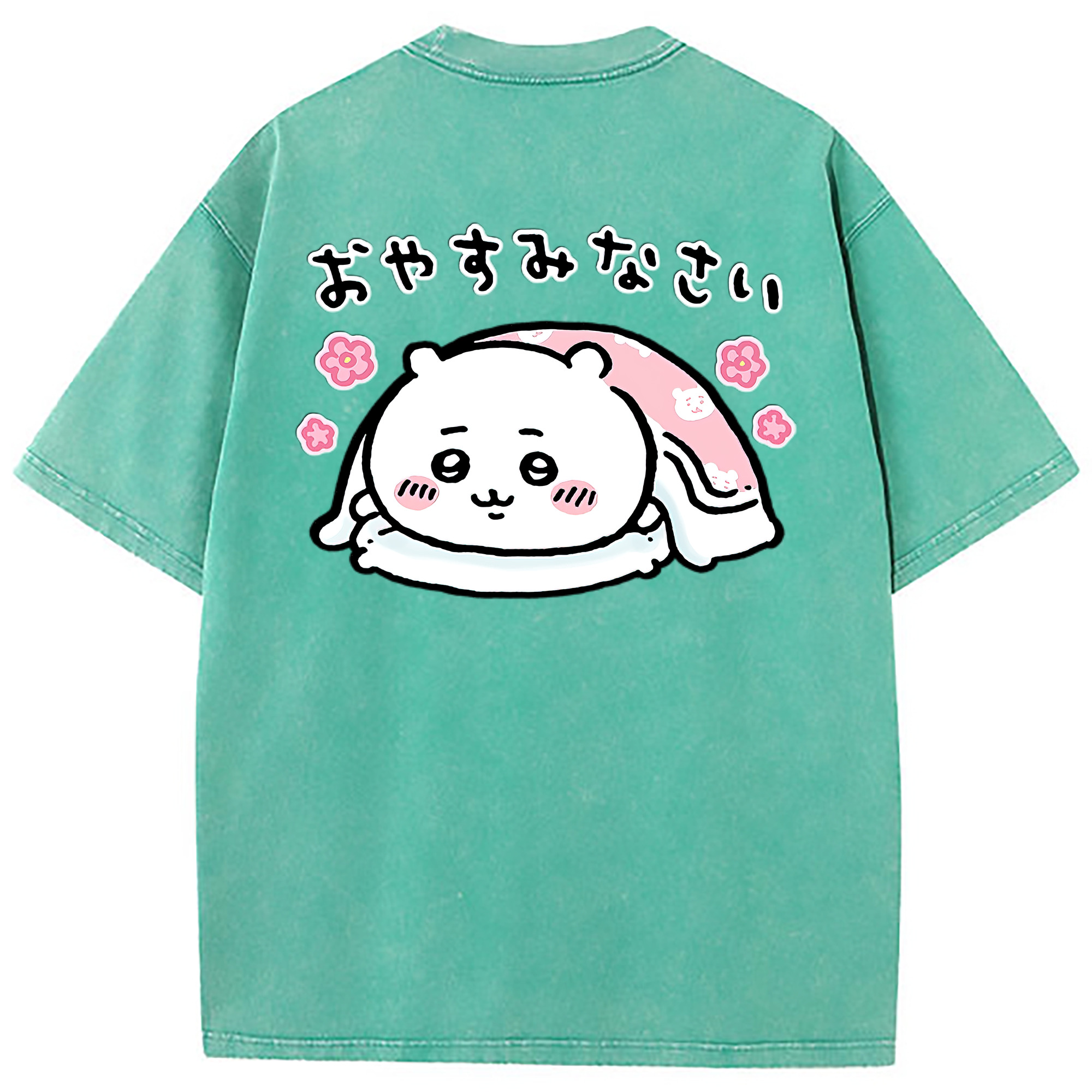 （画像用） ちいかわ ちいかわ Chii-kawa chiikawa 綿100% ヴィンテージ風 半袖Tシャツ（背面プリント）